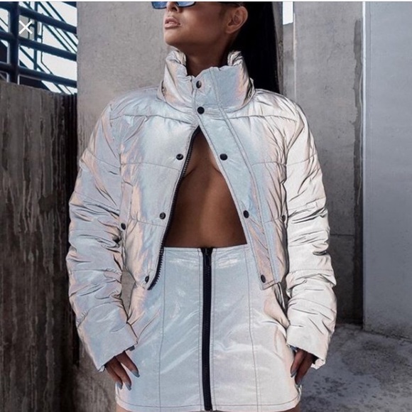 Dolls Kill Dresses & Skirts - Club Exx Savage Signalz Reflective Skirt